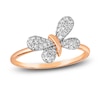 Thumbnail Image 0 of Le Vian Diamond Butterfly Ring 1/4 ct tw Round 14K Strawberry Gold