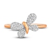 Thumbnail Image 1 of Le Vian Diamond Butterfly Ring 1/4 ct tw Round 14K Strawberry Gold