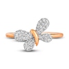 Thumbnail Image 2 of Le Vian Diamond Butterfly Ring 1/4 ct tw Round 14K Strawberry Gold