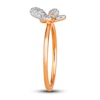 Thumbnail Image 3 of Le Vian Diamond Butterfly Ring 1/4 ct tw Round 14K Strawberry Gold