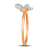 Thumbnail Image 4 of Le Vian Diamond Butterfly Ring 1/4 ct tw Round 14K Strawberry Gold