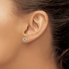 Thumbnail Image 3 of Natural Emerald Stud Earrings 14K White Gold