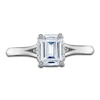 Thumbnail Image 3 of Diamond Engagement Ring 1 ct tw Emerald/Round Platinum