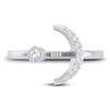 Thumbnail Image 1 of Diamond Open Moon Wrap Ring 1/10 ct tw Round 14K White Gold