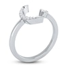 Thumbnail Image 3 of Diamond Open Moon Wrap Ring 1/10 ct tw Round 14K White Gold