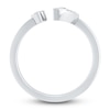 Thumbnail Image 4 of Diamond Open Moon Wrap Ring 1/10 ct tw Round 14K White Gold