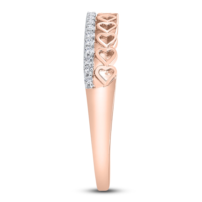 Main Image 2 of Diamond Heart Ring 1/10 ct tw Round 14K Two-Tone Gold