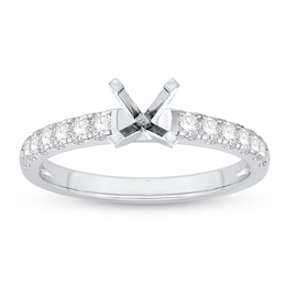 Diamond Engagement Ring Setting 3/8 ct tw Round Platinum