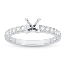 Diamond Engagement Ring Setting 3/8 ct tw Round Platinum