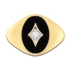 Thumbnail Image 0 of Men's Natural Onyx Ring 1/10 ct tw Diamonds 14K Yellow Gold