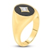 Thumbnail Image 2 of Men's Natural Onyx Ring 1/10 ct tw Diamonds 14K Yellow Gold