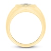 Thumbnail Image 3 of Men's Natural Onyx Ring 1/10 ct tw Diamonds 14K Yellow Gold