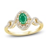 Thumbnail Image 1 of Natural Emerald Ring 1/5 ct tw Diamonds 14K Yellow Gold