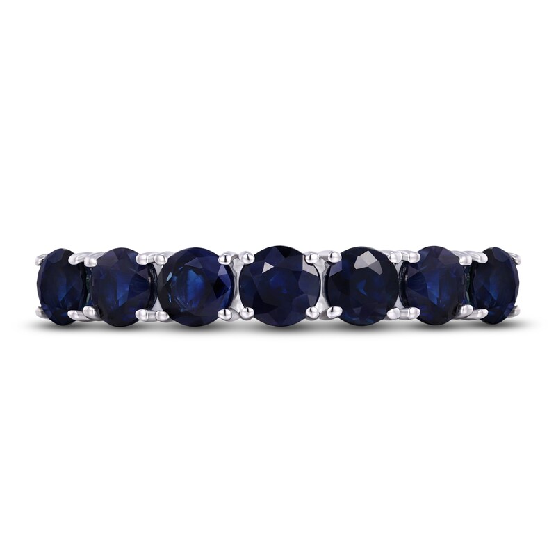 Main Image 3 of Natural Blue Sapphire Ring 14K White Gold