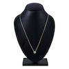Thumbnail Image 3 of Natural Opal Pendant Necklace 1/15 ct tw Diamonds 10K Yellow Gold 18"