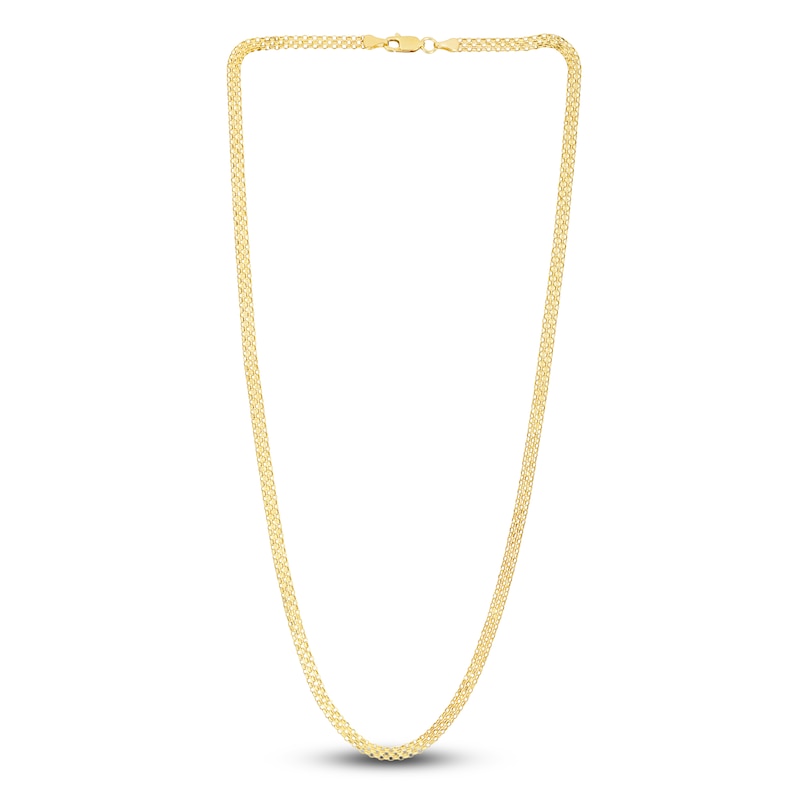 Main Image 2 of Hollow Bismark Chain Necklace 14K Yellow Gold 20" 3.5mm