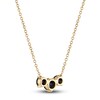 Thumbnail Image 3 of Black Diamond 3-Stone Necklace 2 ct tw Round 14K Yellow Gold 18"