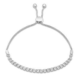 Lab-Grown Diamond Line Bolo Bracelet 1 ct tw 14K White Gold