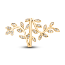 Diamond Flower Ring 1/4 ct tw Round 14K Yellow Gold