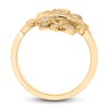 Thumbnail Image 3 of Diamond Flower Ring 1/4 ct tw Round 14K Yellow Gold