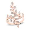 Thumbnail Image 1 of Diamond Flower Ring 1/3 ct tw Round 14K Rose Gold