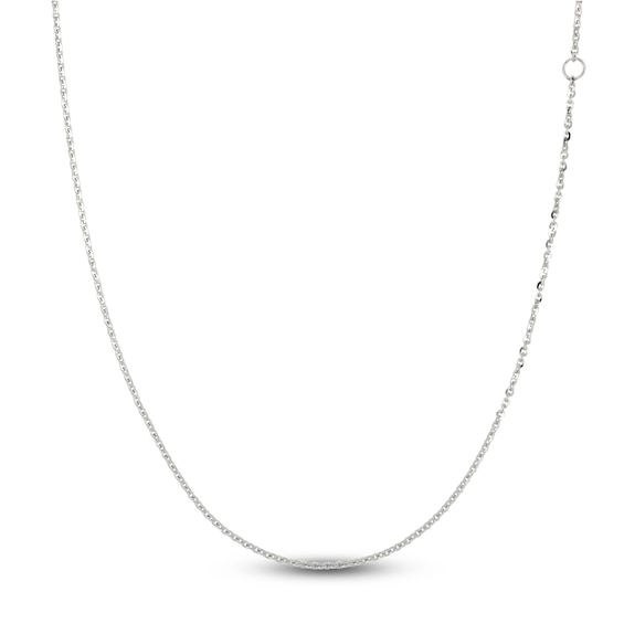 Jared The Galleria Of Jewelry Solid Cable Chain Necklace 14K White Gold 24" 1.4mm