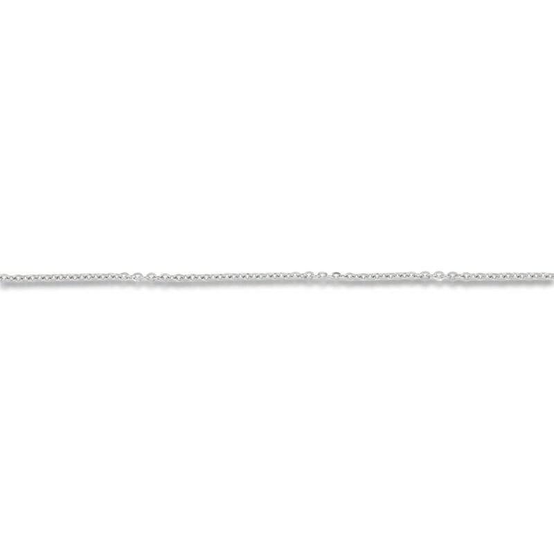 Main Image 2 of Solid Cable Chain Necklace 14K White Gold 24" 1.4mm