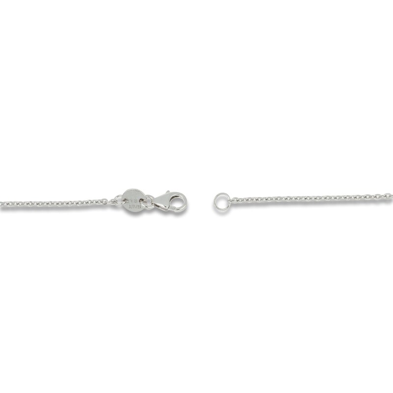 Main Image 3 of Solid Cable Chain Necklace 14K White Gold 24" 1.4mm