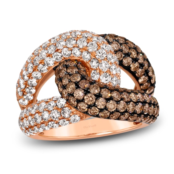 Le Vian Diamond Ring 4-1/8 ct tw Round 14K Strawberry Gold