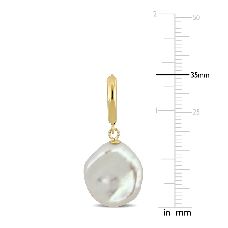 Main Image 2 of Freshwater Cultured Pearl Drop Earrings 14K Yellow Gold