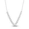 Thumbnail Image 3 of Diamond V Necklace 1-1/2 ct tw 14K White Gold 18"