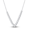 Thumbnail Image 4 of Diamond V Necklace 1-1/2 ct tw 14K White Gold 18"
