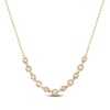 Thumbnail Image 1 of Brilliant Moments Bezel-Set Diamond Smile Necklace 1/3 ct tw 14K Yellow Gold 18"