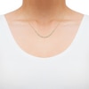 Thumbnail Image 4 of Brilliant Moments Bezel-Set Diamond Smile Necklace 1/3 ct tw 14K Yellow Gold 18"