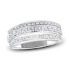 Thumbnail Image 1 of Diamond Triple Row Anniversary Band 3/4 ct tw Round 14K White Gold