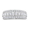 Thumbnail Image 3 of Diamond Triple Row Anniversary Band 3/4 ct tw Round 14K White Gold