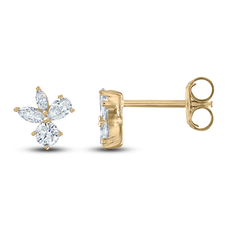 Diamond Stud Earrings 1/2 ct tw 10K Yellow Gold