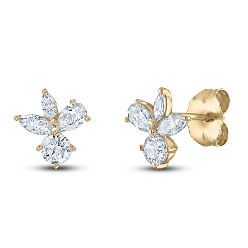 Diamond Stud Earrings 1/2 ct tw 10K Yellow Gold