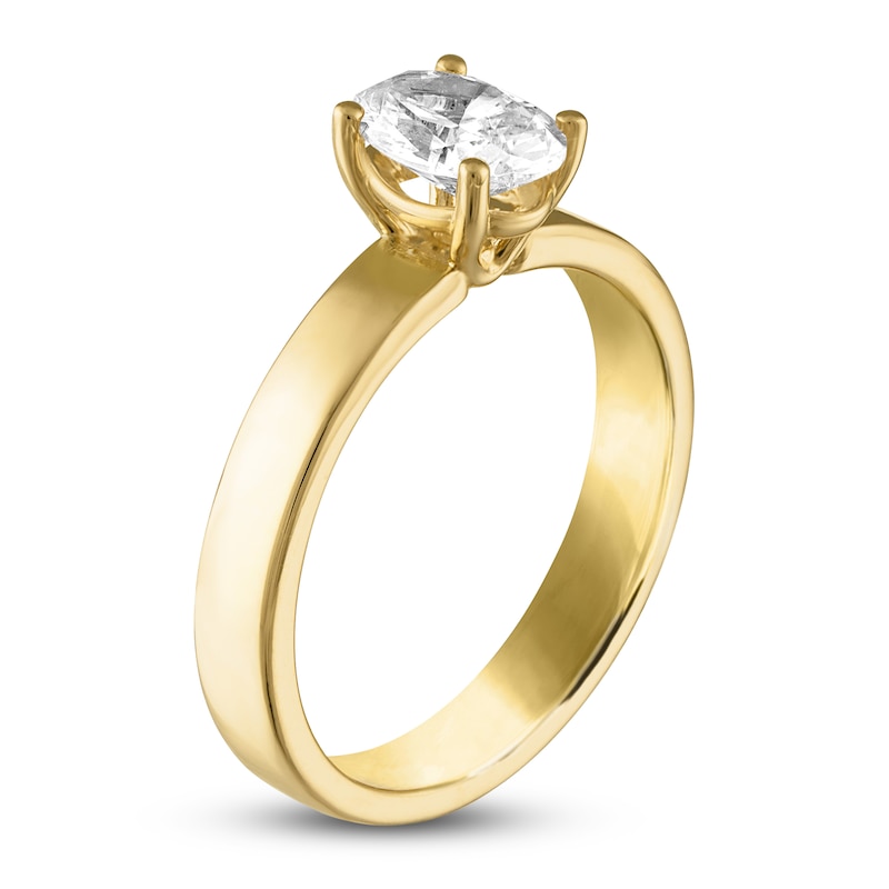 Main Image 2 of Oval-Cut Diamond Solitaire Ring 3/4 ct tw 14K Yellow Gold 7.5mm