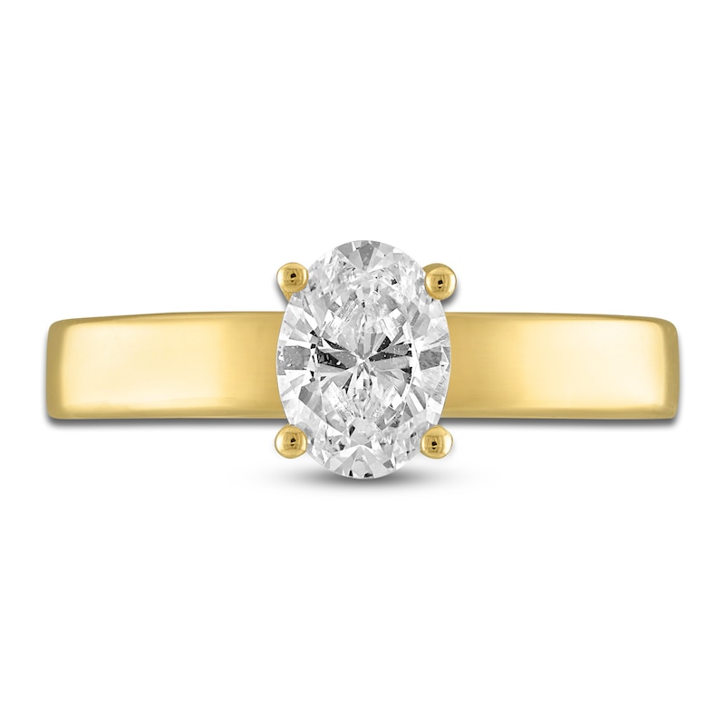 Oval-Cut Diamond Solitaire Ring 3/4 ct tw 14K Yellow Gold 7.5mm