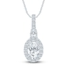 Thumbnail Image 1 of Pnina Tornai Oval & Round Diamond Pendant Necklace 3/4 ct tw 14K White Gold