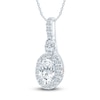 Thumbnail Image 2 of Pnina Tornai Oval & Round Diamond Pendant Necklace 3/4 ct tw 14K White Gold