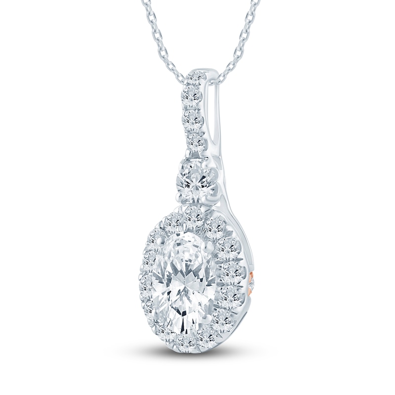 Main Image 2 of Pnina Tornai Oval & Round Diamond Pendant Necklace 3/4 ct tw 14K White Gold