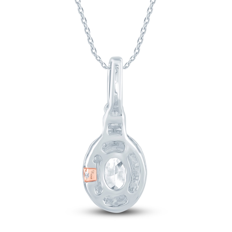 Main Image 3 of Pnina Tornai Oval & Round Diamond Pendant Necklace 3/4 ct tw 14K White Gold