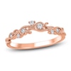 Thumbnail Image 1 of Diamond Milgrain Swirl Anniversary Ring 1/10 ct tw 14K Rose Gold