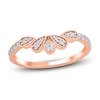 Thumbnail Image 1 of Diamond Milgrain Leaf Anniversary Ring 1/4 ct tw 14K Rose Gold