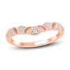 Thumbnail Image 1 of Diamond Milgrain Leaf Anniversary Ring 1/10 ct tw 14K Rose Gold