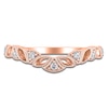 Thumbnail Image 3 of Diamond Milgrain Leaf Anniversary Ring 1/10 ct tw 14K Rose Gold