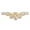 Thumbnail Image 3 of Diamond Milgrain Leaf Anniversary Ring 1/4 ct tw 14K Yellow Gold