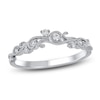 Thumbnail Image 1 of Diamond Milgrain Swirl Anniversary Ring 1/10 ct tw 14K White Gold